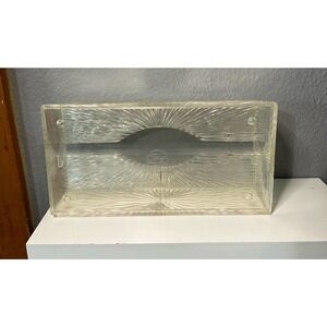 VINTAGE Celebrity lucite tissue holder